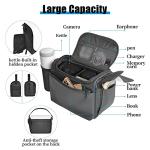 Cwatcun Camera Shoulder Bag, Waterproof Crossbody Case, Compact Photography Backpack, Compatible with Canon/Nikon/Sony/Fuji DSLR/SLR/Mirrorless Camera, Lens and Accessories, White