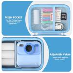 Supmay Hard Carrying Case for Cimizi/for masterbee/for MgaoLo Upgrade Kids Camera Instant Print, Toys Storage Bag with Mesh Pocket for Roll Printing Papers, USB Cable, SD Card, Colour Pen, Blue