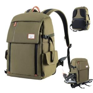 Zecti Camera Backpack 17" for Photography DSLR/SLR/Mirrorless Camera Bag Waterproof with Tripod Holder & Removable Modular Inserts & Rain Cover with Canon, Nikon, Sony