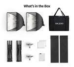 RALENO Softbox Lighting Kit, 2 x 16'' x 16'' Photography Studio Equipments with 50W / 5500K / 95 CRI LED Bulbs, Continuous Lighting System for Video Recording and Photography Shooting Model：PS080