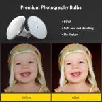 RALENO Softbox Lighting Kit, 20X28-Inch Softbox Photography Lighting with LED Bulbs(50W | 5500K | TLCI≥97), Streaming Lighting for Video Rcording Photoes Portraits YouTube | Model: PS40