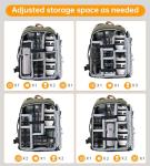 Zecti Camera Backpack 17" for Photography DSLR/SLR/Mirrorless Camera Bag Waterproof with Tripod Holder & Removable Modular Inserts & Rain Cover with Canon, Nikon, Sony