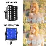 GVM 800D RGB Photography Lighting Kits with 3 Softboxes, 3 Packs Studio Lights with Bluetooth Control, YouTube Video Light with Upgrade18 Lighting Scenes, led Panel Lights for Video Recording