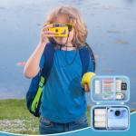 Supmay Hard Carrying Case for Cimizi/for masterbee/for MgaoLo Upgrade Kids Camera Instant Print, Toys Storage Bag with Mesh Pocket for Roll Printing Papers, USB Cable, SD Card, Colour Pen, Blue