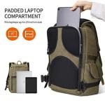 Zecti Camera Backpack 17" for Photography DSLR/SLR/Mirrorless Camera Bag Waterproof with Tripod Holder & Removable Modular Inserts & Rain Cover with Canon, Nikon, Sony