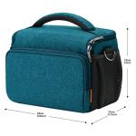 DOMISO Camera Bag Case Waterproof Anti-shock Shoulder Bag, Teal