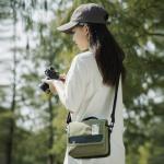 Besnfoto Camera Bag Small Mirrorless Camera Shoulder Bag Purse Waterproof Canvas Cute Compact Camera Messenger Bag Case for Women and Men