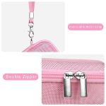 Canboc Carrying Case for Sony ZV-1/ ZV-1F/ ZV-1 II Digital Camera for Content Creators, Sony ZV1 Vlogging Camera Bag, Zipper Mesh Pocket fits USB Cable, Batteries, Pink
