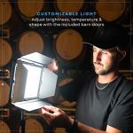 Lume Cube Studio Panel 2-Point Lighting Kit | Edge Lit LED Bicolor Light Panels 3200k - 5600k | Rechargeable Lithium Battery, Adjustable Color, Brightness, 70" Stands, Wireless Remote Included