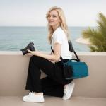 DOMISO Camera Bag Case Waterproof Anti-shock Shoulder Bag, Teal