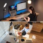 LitONES 2 Packs Video Conference Lights for Zoom Meeting, Podcast Lighting Kit for Working from Home Office, Desktop Video Light with Stand and Phone Holder CRI 97.8