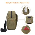 TULLIO Camera Bag Small Crossbody Camera Bag Case Purse Waterproof Canvas Shoulder Case Sling Designer for Mirrorless or DSLR SLR