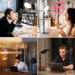 LitONES 2 Packs Video Conference Lights for Zoom Meeting, Podcast Lighting Kit for Working from Home Office, Desktop Video Light with Stand and Phone Holder CRI 97.8