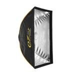 Glow EZ Lock 24x36 Quick Strip Rectangular Bowens Mount Softbox Lighting Kit with External, Internal Diffusers, Deflector Disk and Eggcrate Grid, Folding Softbox for Photography Studio Light