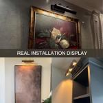 Joyunleo Picture Light 24" Black Picture Lights for Wall 4-Light Bronze Picture Frame Light Dimmable Art Gallery Light Accent Lighting Bathroom Wall Sconce for Artwork Poster Portrait Display