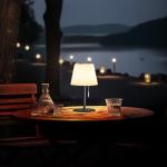Gewiny Outdoor Battery Operated Table Lamp Cordless Shower Lamp Waterproof LED Dimmable Warm White and RGB Table Lamps Rechargeable Lamp Outdoor Lamps for Patio/Indoor/Bathroom/Restaurant.