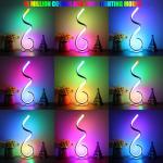 CACCISUN RGB Bedside Table Lamp, Dimmable Modern Bedside Nightstand Lamp, Creative Spiral Colorful LED Table Lamp for Bedroom, Living Room, Office and Kid's Room