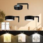 Arixinks 3PACK Picture Light Battery Operated with Remote, Painting Light for Art with 3 Lighting Colors&Dimmable, LED Art Display Accent Light on Wall for Pictures Dartboard Photo Frame Portrait