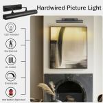 Joyunleo Picture Light 24" Black Picture Lights for Wall 4-Light Bronze Picture Frame Light Dimmable Art Gallery Light Accent Lighting Bathroom Wall Sconce for Artwork Poster Portrait Display