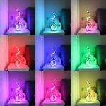 CACCISUN RGB Bedside Table Lamp, Dimmable Modern Bedside Nightstand Lamp, Creative Spiral Colorful LED Table Lamp for Bedroom, Living Room, Office and Kid's Room