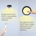 Arixinks 3PACK Picture Light Battery Operated with Remote, Painting Light for Art with 3 Lighting Colors&Dimmable, LED Art Display Accent Light on Wall for Pictures Dartboard Photo Frame Portrait