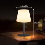 Gewiny Outdoor Battery Operated Table Lamp Cordless Shower Lamp Waterproof LED Dimmable Warm White and RGB Table Lamps Rechargeable Lamp Outdoor Lamps for Patio/Indoor/Bathroom/Restaurant.