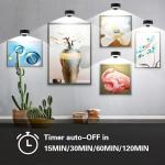 Arixinks 3PACK Picture Light Battery Operated with Remote, Painting Light for Art with 3 Lighting Colors&Dimmable, LED Art Display Accent Light on Wall for Pictures Dartboard Photo Frame Portrait