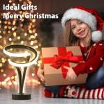 airnasa Modern Spiral RGB Table Lamp, Unique, 7 Colors 10 Light Modes LED, Touch Dimmable Cool Nightstand Lamps for Living Room Bedroom Office, Ideal Gift (Black)
