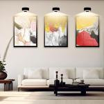 Arixinks 3PACK Picture Light Battery Operated with Remote, Painting Light for Art with 3 Lighting Colors&Dimmable, LED Art Display Accent Light on Wall for Pictures Dartboard Photo Frame Portrait