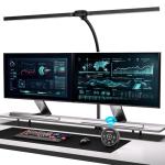 EYOCEAN Desk Lamp with Clamp, 31.5" LED Desk Lamp for Home Office, 24W Gesture Sensing Control Desk Light, Dimmable & Color Temperature, Eye-Caring Office Lamp, Brightest Architect Lamp for Screen