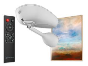 Method Lights Wireless LED Picture Light, Wireless Ceiling Mounted Spotlight for Artwork, Painting, Photo Display, Remote Control, 11 Color Temperature Settings, Dimmer, Timer, Rechargeable Battery