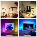 airnasa Modern Spiral RGB Table Lamp, Unique, 7 Colors 10 Light Modes LED, Touch Dimmable Cool Nightstand Lamps for Living Room Bedroom Office, Ideal Gift (Black)