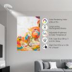 Method Lights Wireless LED Picture Light, Wireless Ceiling Mounted Spotlight for Artwork, Painting, Photo Display, Remote Control, 11 Color Temperature Settings, Dimmer, Timer, Rechargeable Battery
