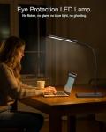 Adjustable LED Desk Lamp with Wireless Charging & Touch Control | 5 Colors & 6 Brightness Levels Eye-Caring Office Light with Memory & Timer