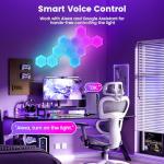 Pak Hexagon Lights 9 Packs DIY LED Light, RGB+IC Creative Gaming Lights Wall Décor with Remote, with APP Smart Modular Panel Hex Tiles, Push Glide Expansion Shape with Music Sync, Voice Control
