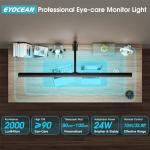 EYOCEAN Desk Lamp, 31.5" Wide 24W for Home Office,Gesture Sensing Control Desk Light, Dimmable & Color Temperature, Eye-Caring Office Lamp, Brightest Architect Light for Screen/Workbench
