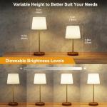 Yinglap Cordless Table Lamp, 5000mAh Rechargeable Desk Lamp with Dimmable Magnetic RGB Bulbs & Remote, Battery Operated Small Wireless Lamp for Bedside, Dining Table, Kitchen Counter, Living Room