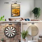 Yuichoy 2 Pack Picture Lights for Wall Battery Operated, 16 inch Wireless Art Lighting for Painting, 6 Colors Picture Frame Lights with Remote, Dimmable 5200mAh Gallery Light, Black