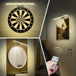 RAIFOOLLY Picture Light,16in Wireless Battery Wall Lighting,Remote Art Lights for Paintings with Timer and Dimmable for Display Photo,Frame,Portrait,Dartboard-Black