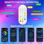 KORORO Hexagon LED Lights - 8 Pack Smart APP RGB Gaming Light with Remote Control & Music Sync Honeycomb Shape Hex Lights for Bedroom, Living Room Wall, Gaming Decor