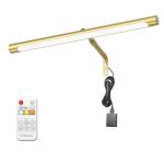 Coinmit Picture Lights for Paintings Plug in, 16" Adjustable LED Gold Picture Light Art Light, Remote Control Gallery Painting Wall Light for Picture Display Dartboard Art Work (Gold)