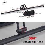 RAIFOOLLY Picture Light,16in Wireless Battery Wall Lighting,Remote Art Lights for Paintings with Timer and Dimmable for Display Photo,Frame,Portrait,Dartboard-Black