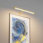 Coinmit Picture Lights for Paintings Plug in, 16" Adjustable LED Gold Picture Light Art Light, Remote Control Gallery Painting Wall Light for Picture Display Dartboard Art Work (Gold)