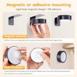 Brightown 2-Pack Picture Lights for Wall, Magnetic Art Display Picture Lights with Remote, 3 Lighting Modes Battery Operated Picture Light, Dimmable & Timer Art Wall Lights for Pictures, Black
