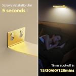 Picture light with Remote,Painting Light for Wall Art ,3 lighting 300LM, Display Llight Battery Operated Rechargeable, Full Metal Art Display Light for Pictures Paintings Posters Gallery Frames-Gold