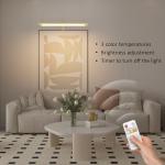 Coinmit Picture Lights for Paintings Plug in, 16" Adjustable LED Gold Picture Light Art Light, Remote Control Gallery Painting Wall Light for Picture Display Dartboard Art Work (Gold)