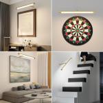Coinmit Picture Lights for Paintings Plug in, 16" Adjustable LED Gold Picture Light Art Light, Remote Control Gallery Painting Wall Light for Picture Display Dartboard Art Work (Gold)