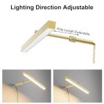 Coinmit Plug in Picture Lights for Wall, 16 inch Dimmable LED Art Light with Remote, 3 Colour Temperature Gallery Painting Wall Light for Picture Display Dartboard Art Work (Gold)