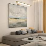 Coinmit Picture Lights for Paintings Plug in, 16" Adjustable LED Gold Picture Light Art Light, Remote Control Gallery Painting Wall Light for Picture Display Dartboard Art Work (Gold)
