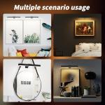 Swatia Picture Light, Wall Lights Wireless, Metal Body high Bright Picture Art Dart Board, Large Wall Art Lights, 300 lumens Adjustable Brightness (2 Pack Black)